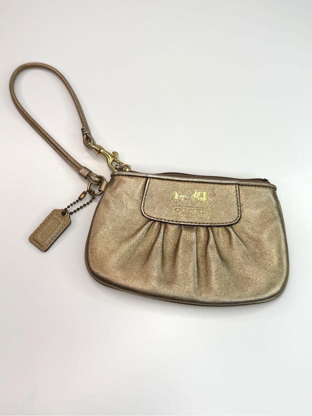 Coach Gold Metallic Y2K Wristlet